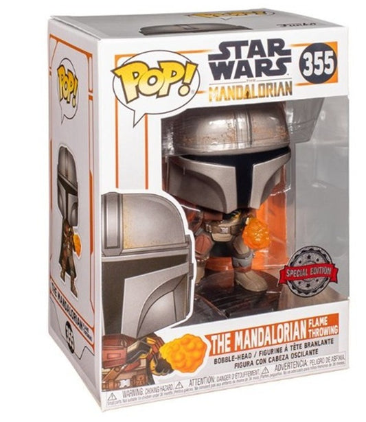 The Mandalorian Flame Throwing #355  Star Wars Special Edition Exclusive Bobble-Head Pop Vinyl Figure Funko