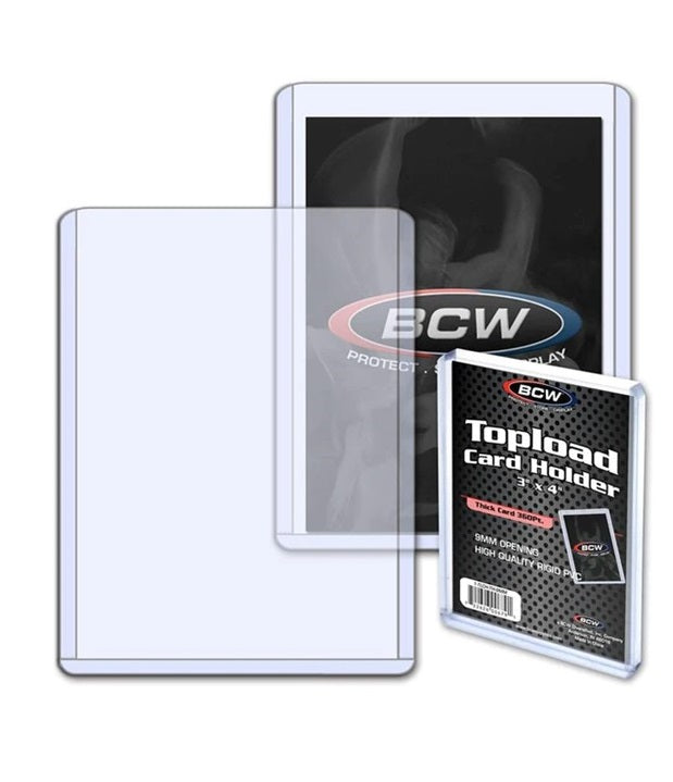 BCW 3"x4" Thick Card 360pt Toploader Holder (1xPkt)