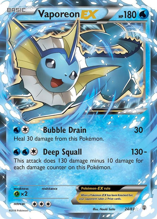 Vaporeon EX 24/83 (Generations)  - Holofoil