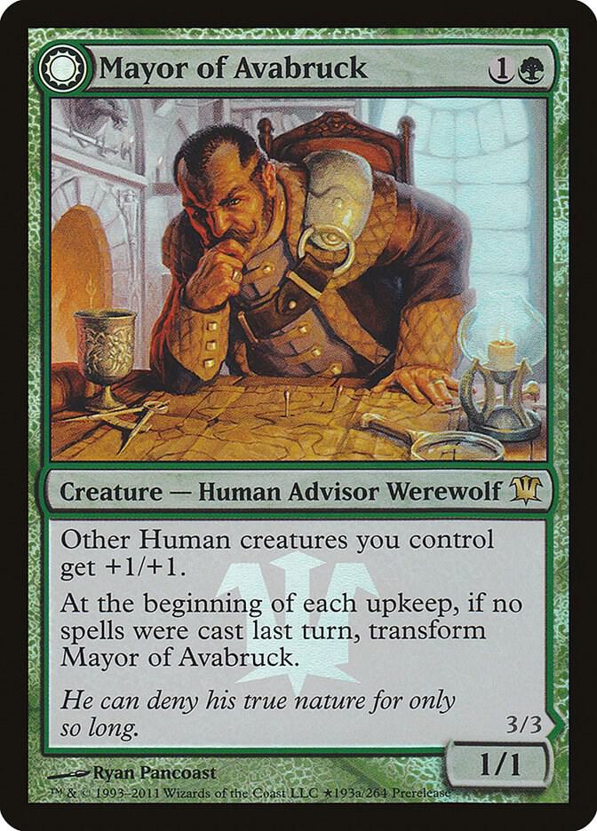 Mayor of Avabruck // Howlpack Alpha 193★/5 (Prerelease Cards)  - Foil