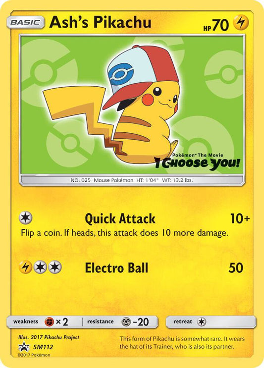Ash's Pikachu SM112 (SM Promos) 