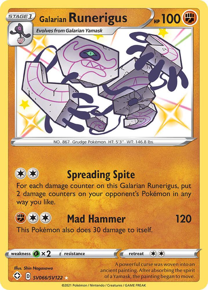 Galarian Runerigus SV066/SV122 (Shining Fates: Shiny Vault)  - Holofoil