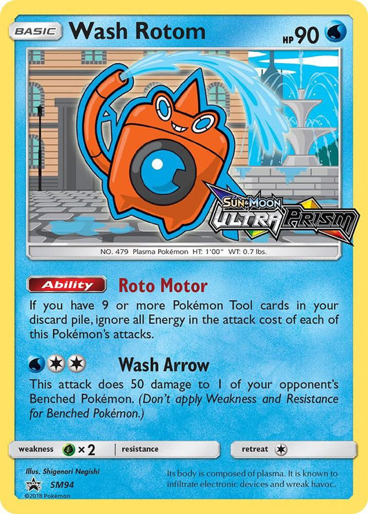 Wash Rotom Prerelease SM94 (SM Promos)  - Holofoil