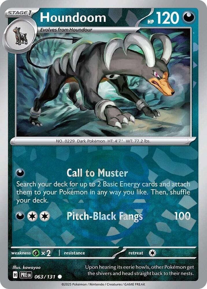 Houndoom 063/131 (SV: Prismatic Evolutions)  - Master Ball Holofoil
