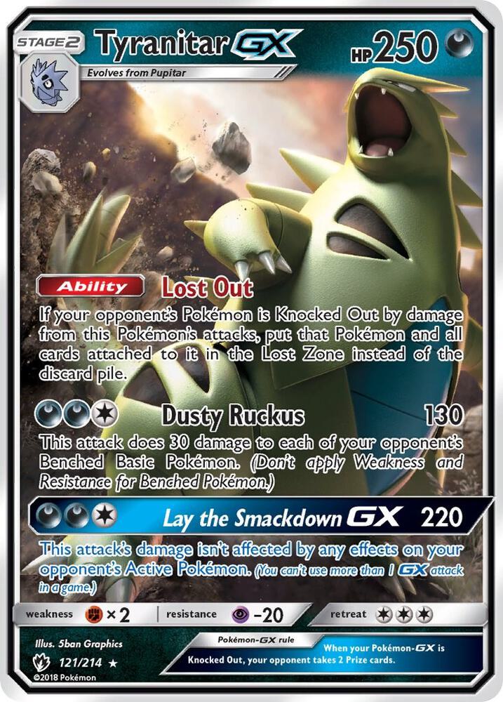 Tyranitar GX 121/214 (SM - Lost Thunder)  - Holofoil