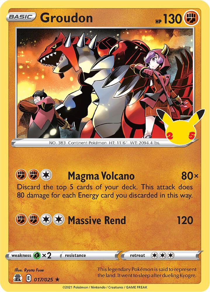 Groudon 017/025 (Celebrations)  - Holofoil