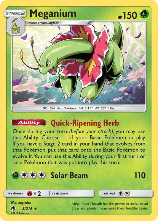Meganium 8/214 (SM - Lost Thunder)  - Holofoil