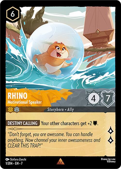 Rhino, Motivational Speaker 1/204 (Archazia's Island)  - Cold Foil