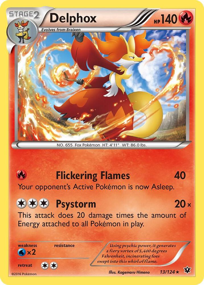 Delphox 13/124 (XY - Fates Collide)  - Holofoil