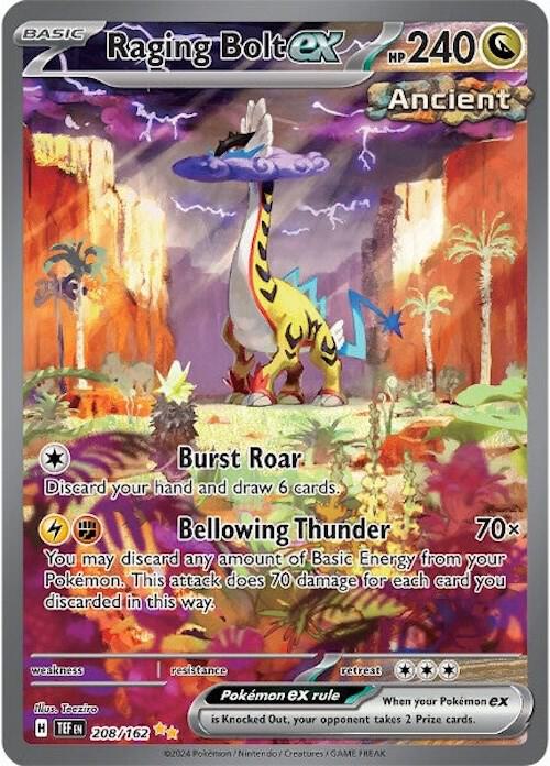 Raging Bolt ex 208/162 (SV05: Temporal Forces)  - Holofoil