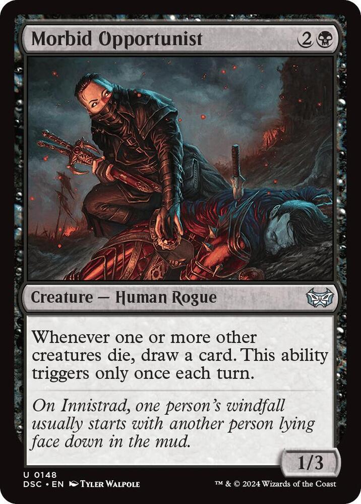Morbid Opportunist 148 (Commander: Duskmourn: House of Horror) 