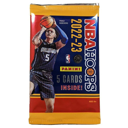 2022 - 2023 Panini NBA Basketball Hoops Gravity Feed 5 Trading Card Booster Pack