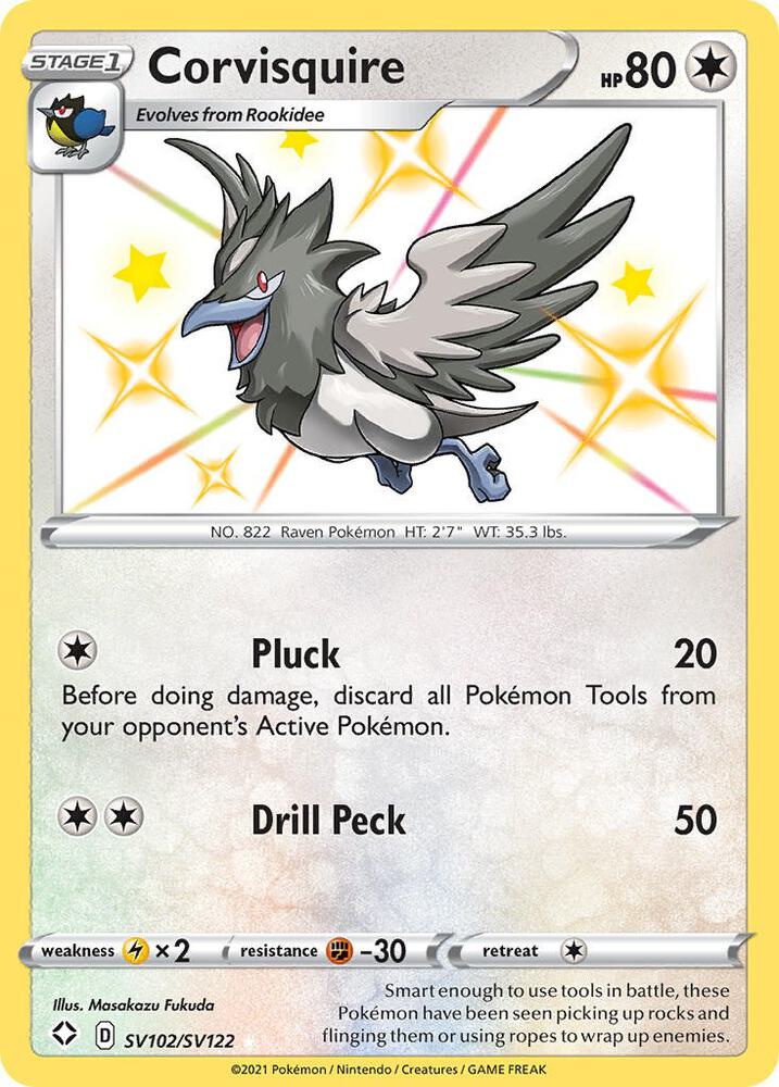Corvisquire SV102/SV122 (Shining Fates: Shiny Vault)  - Holofoil