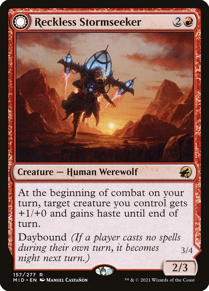 Reckless Stormseeker 157 (Innistrad: Midnight Hunt) 