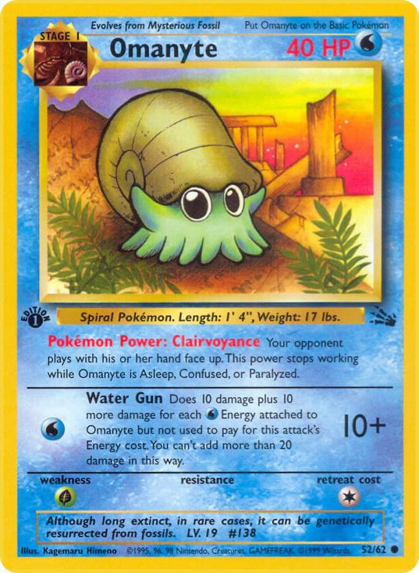 Omanyte 52/62 (Fossil)  - 1st Edition
