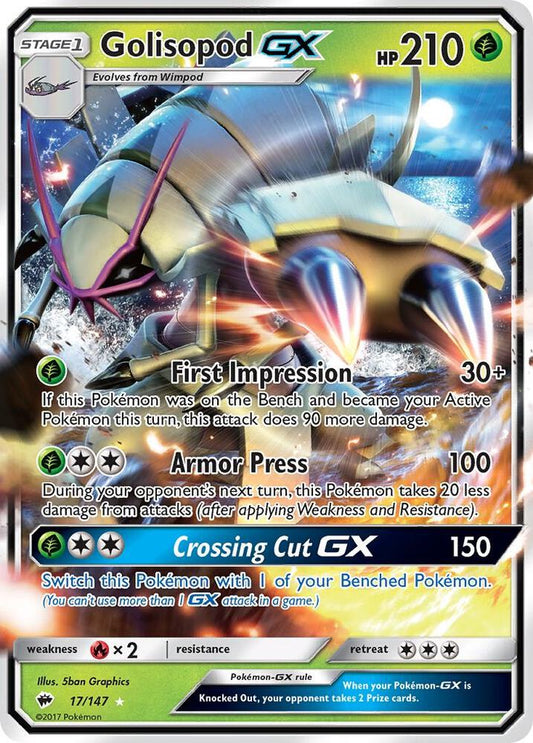 Golisopod GX 17/147 (SM - Burning Shadows)  - Holofoil