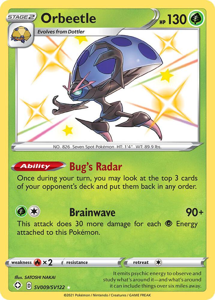 Orbeetle SV009/SV122 (Shining Fates: Shiny Vault)  - Holofoil