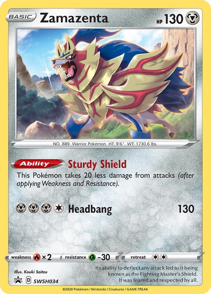 Zamazenta SWSH034 (SWSH: Sword & Shield Promo Cards)  - Holofoil