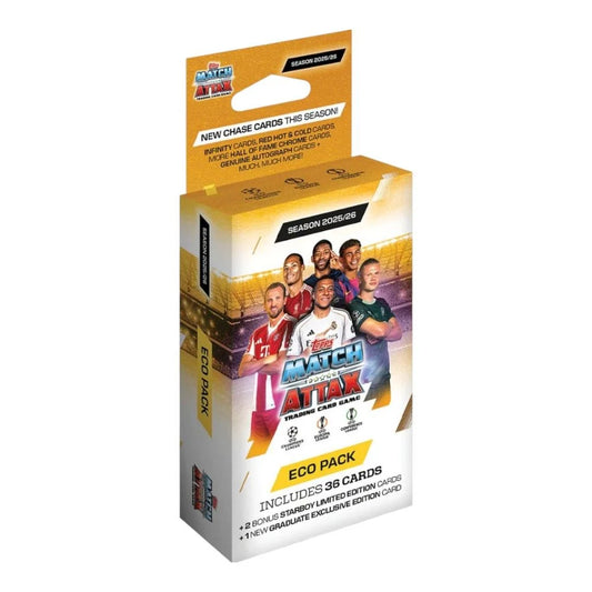 2025/2026 Topps Match Attax  Eco Pack Hanger Box (Contains 36 Cards)