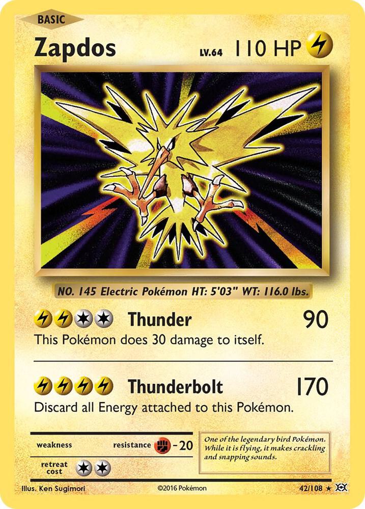 Zapdos 42/108 (XY - Evolutions)  - Holofoil