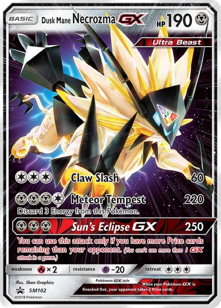 Dusk Mane Necrozma GX SM102 (SM Promos)  - Holofoil