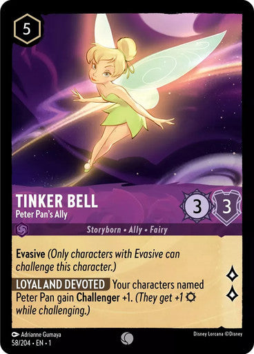 58/204 Tinker Bell - Peter Pan's Ally - Disney Lorcana First Chapter