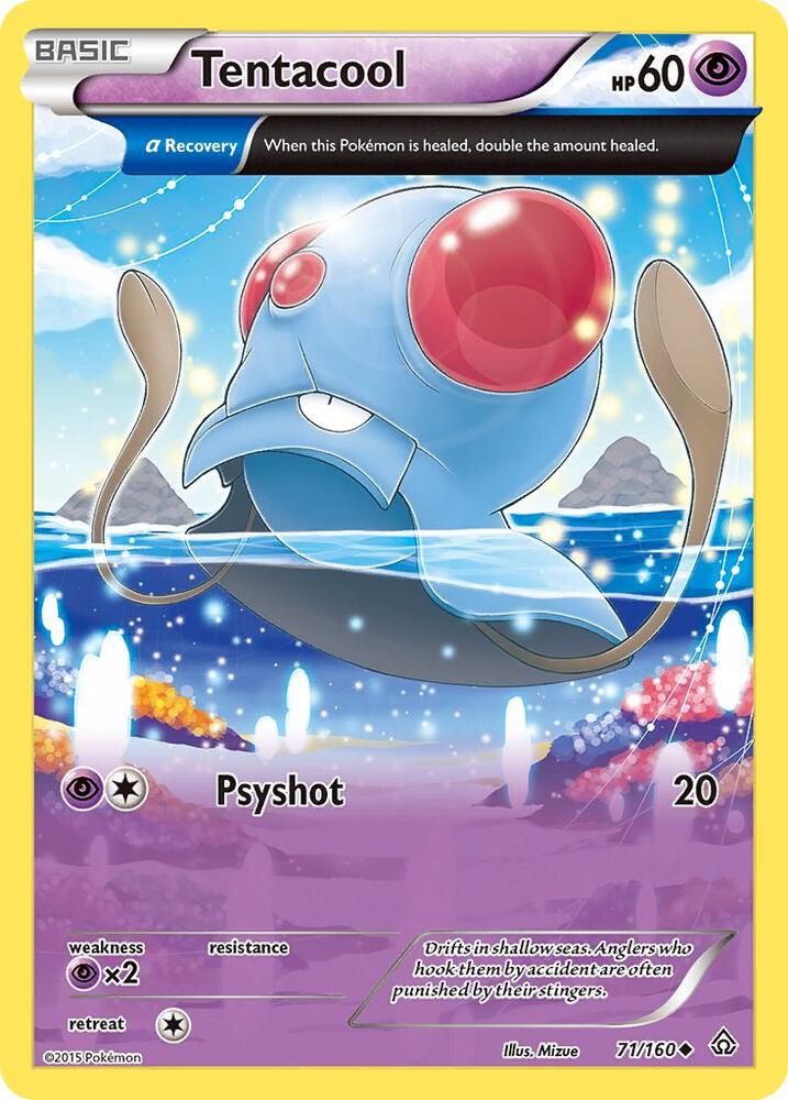 Tentacool Alpha 71/160 (XY - Primal Clash)  - Reverse Holofoil