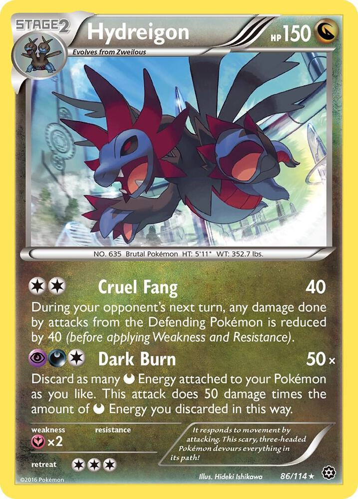 Hydreigon 86/114 (XY - Steam Siege)  - Holofoil