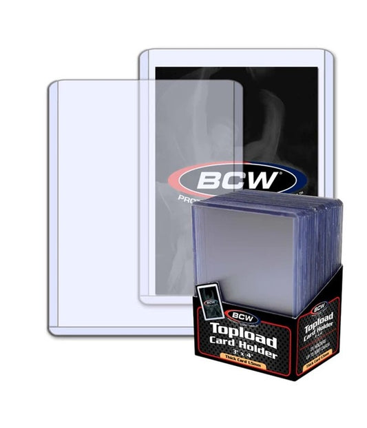 BCW 3"x4" Thick Card 59pt Toploader Holder (25pkt)