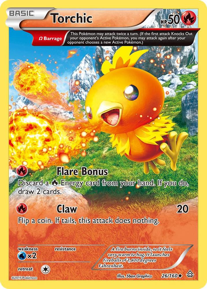 Torchic 26/160 (XY - Primal Clash)  - Reverse Holofoil