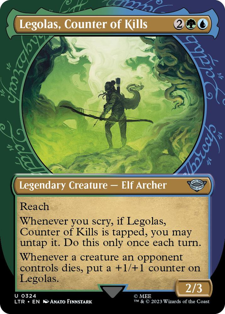 Legolas, Counter of Kills 324 (Universes Beyond: The Lord of the Rings: Tales of Middle-earth)  - Showcase