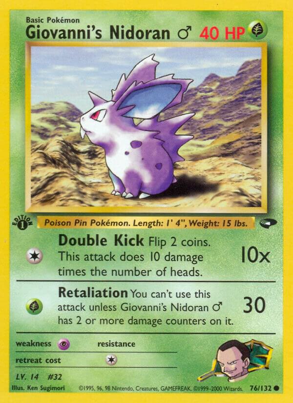 Giovanni's Nidoran M 076/132 (Gym Challenge)  - 1st Edition