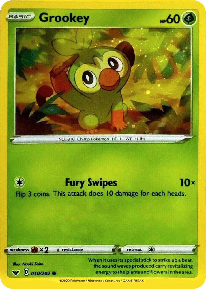 Grookey 010/202 (Blister Exclusives)  - Cosmo Holofoil