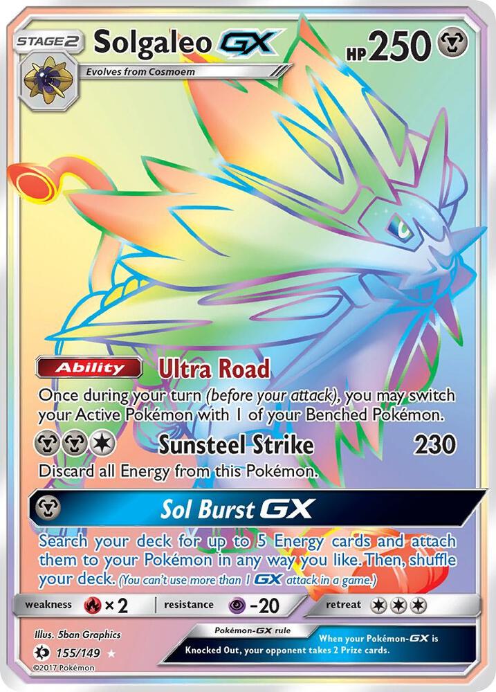 Solgaleo GX 155/149 (SM Base Set)  - Holofoil