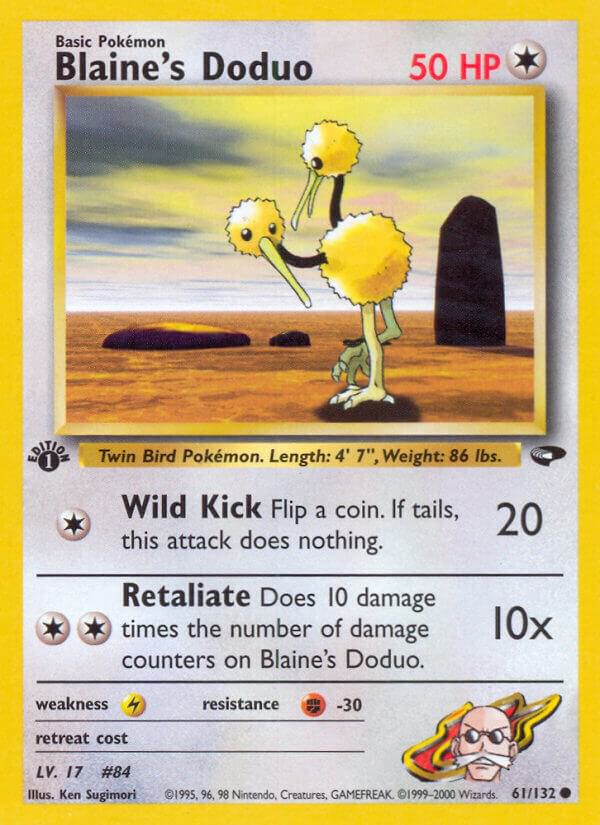 Blaine's Doduo 061/132 (Gym Challenge)  - 1st Edition