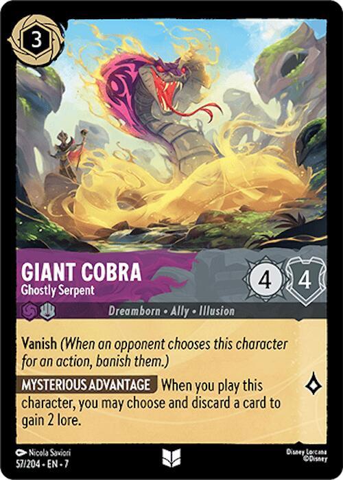 Giant Cobra, Ghostly Serpent 57/204 (Archazia's Island) 