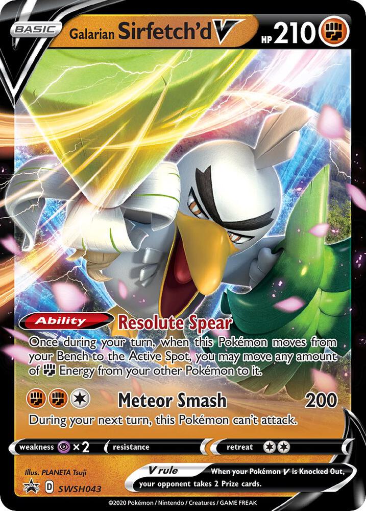 Galarian Sirfetch'd V SWSH043 (SWSH: Sword & Shield Promo Cards)  - Holofoil