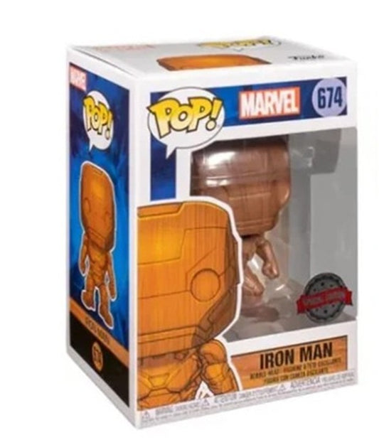 Iron Man (Wood Deco) #674 Marvel Special Edition Bobble Head Pop Vinyl Figure Funko