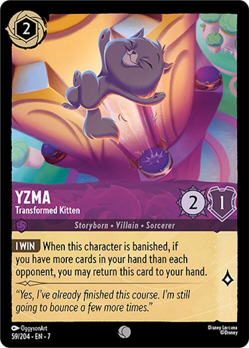 Yzma, Transformed Kitten 59/204 (Archazia's Island)  - Cold Foil