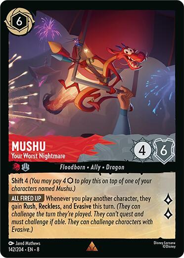 Mushu, Your Worst Nightmare 142/204 (Reign of Jafar)  - Cold Foil