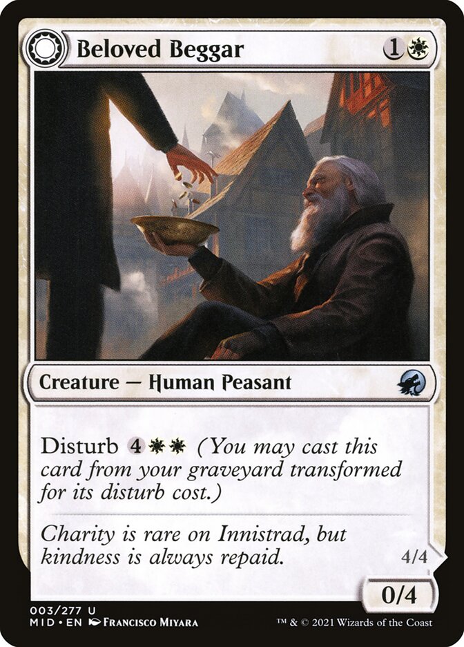 Beloved Beggar // Generous Soul 3/277 (Innistrad: Midnight Hunt) 