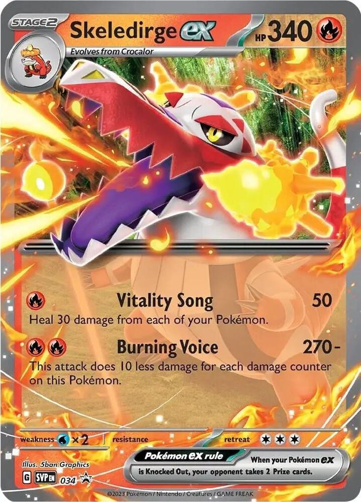Skeledirge ex 034 (SV: Scarlet & Violet Promo Cards)  - Holofoil