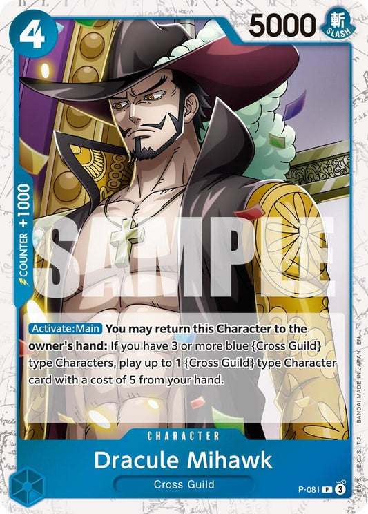 Dracule Mihawk P-081 (Premium Booster -The Best- Vol. 2)  - Pirate Foil