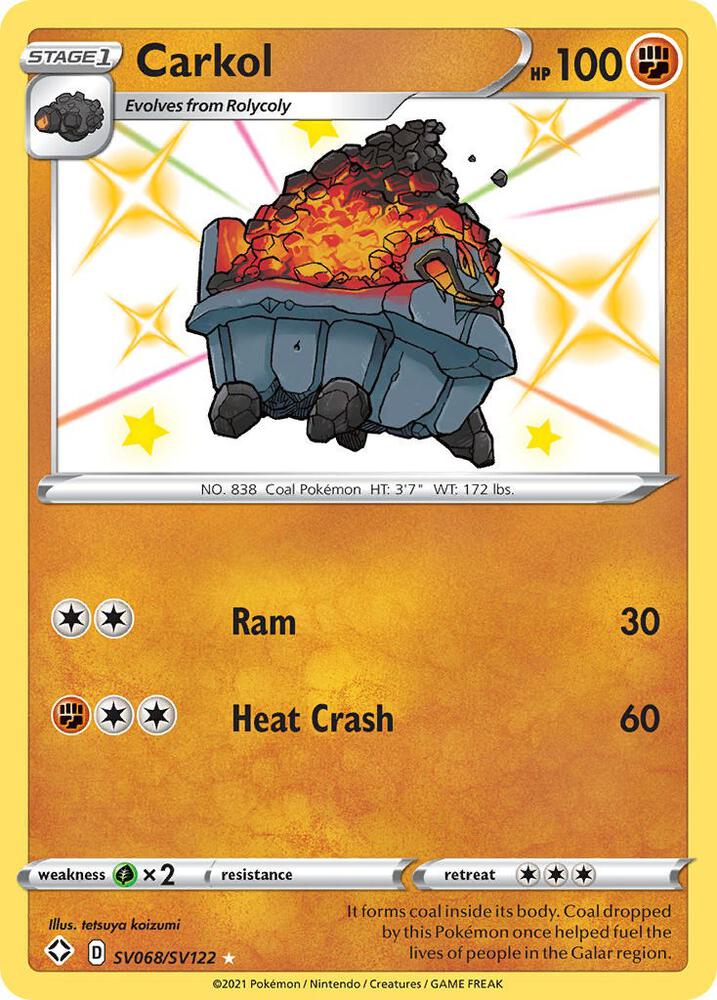Carkol SV068/SV122 (Shining Fates: Shiny Vault)  - Holofoil