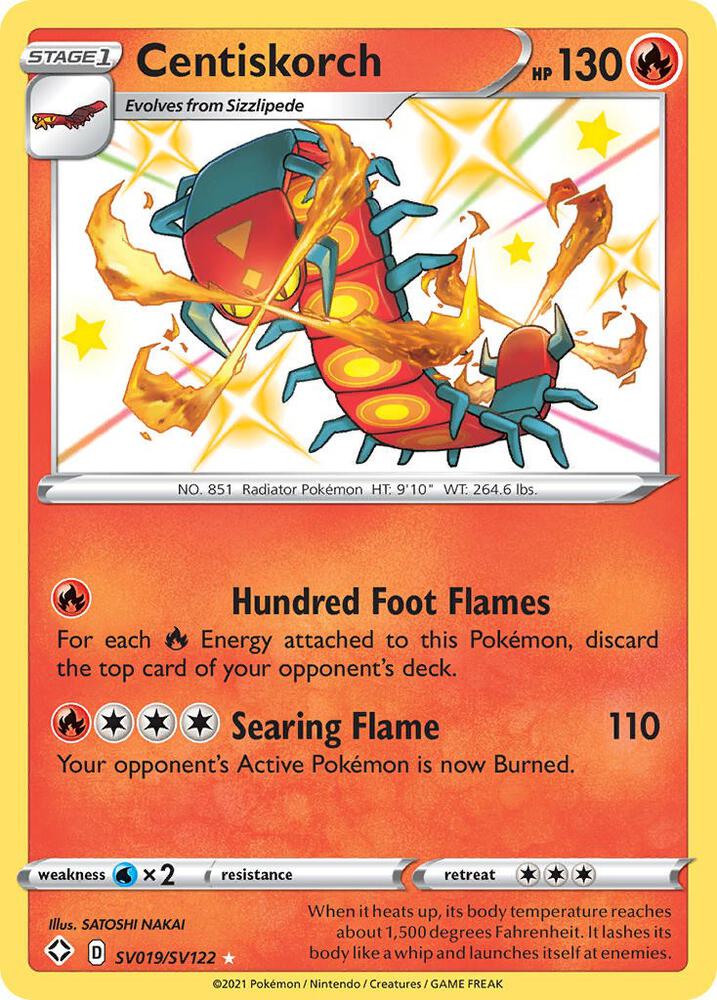 Centiskorch SV019/SV122 (Shining Fates: Shiny Vault)  - Holofoil