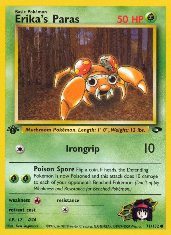 Erika's Paras 071/132 (Gym Challenge)  - 1st Edition