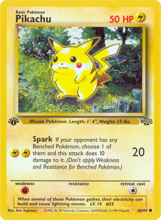 Pikachu 60/64 (Jungle)  - 1st Edition