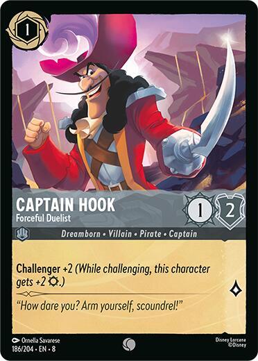 Captain Hook, Forceful Duelist 186/204 (Reign of Jafar) 