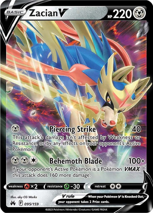 Zacian V 095/159 (Crown Zenith)  - Holofoil