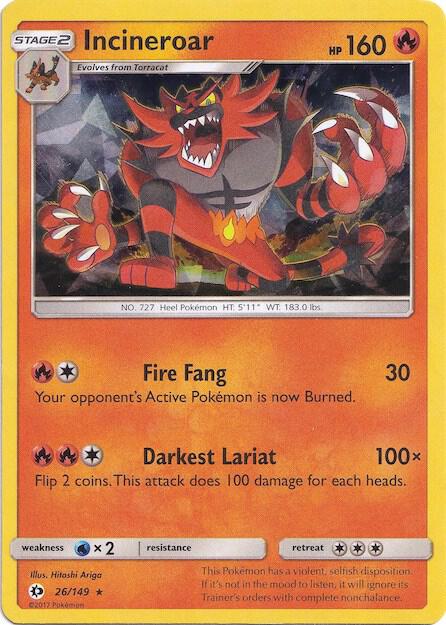 Incineroar 026/149 (Deck Exclusives)  - Cracked Ice Holofoil